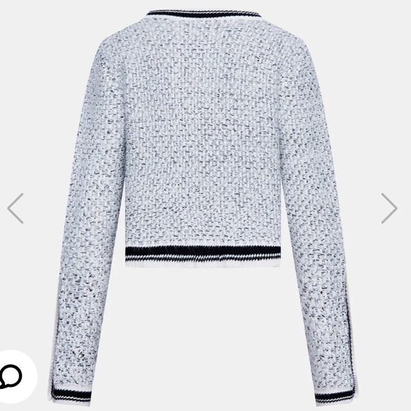 Contrast Trim Tweed Button Front Cardigan - Picture 4 of 5